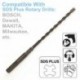 SDS Plus Rotary Drill Bits, 5/32 inch -1/4 inch, Hex Shank, Pack of 5