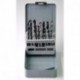 DRILLFORCE,18pcs Combination Drill Set (HSS Drill Bits, Brad Point Wood Drill, Masonry Drill.）