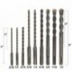 DRILLFORCE SDS Plus Rotary Drill Bits, 5/32 to 1/2, Masonry Drill Bits