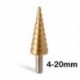 3PCS Step Drill Bits Set Metric Spiral Flute The Pagoda Shape Hole Cutter 4-12/20/32mm HSS Steel Cone Titanium Drill Bit Set