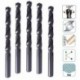 DRILLFORCE 5/16"-1/2" M2 Black High Speed Steel General Jobber Drill Bits for Metal