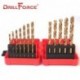 19PCS/Set 1.0-10mm Titanium Drill Bits High Speed Steel HSS M2 Fully Ground Twist Drill Bits For Cast Iron Metal Wood